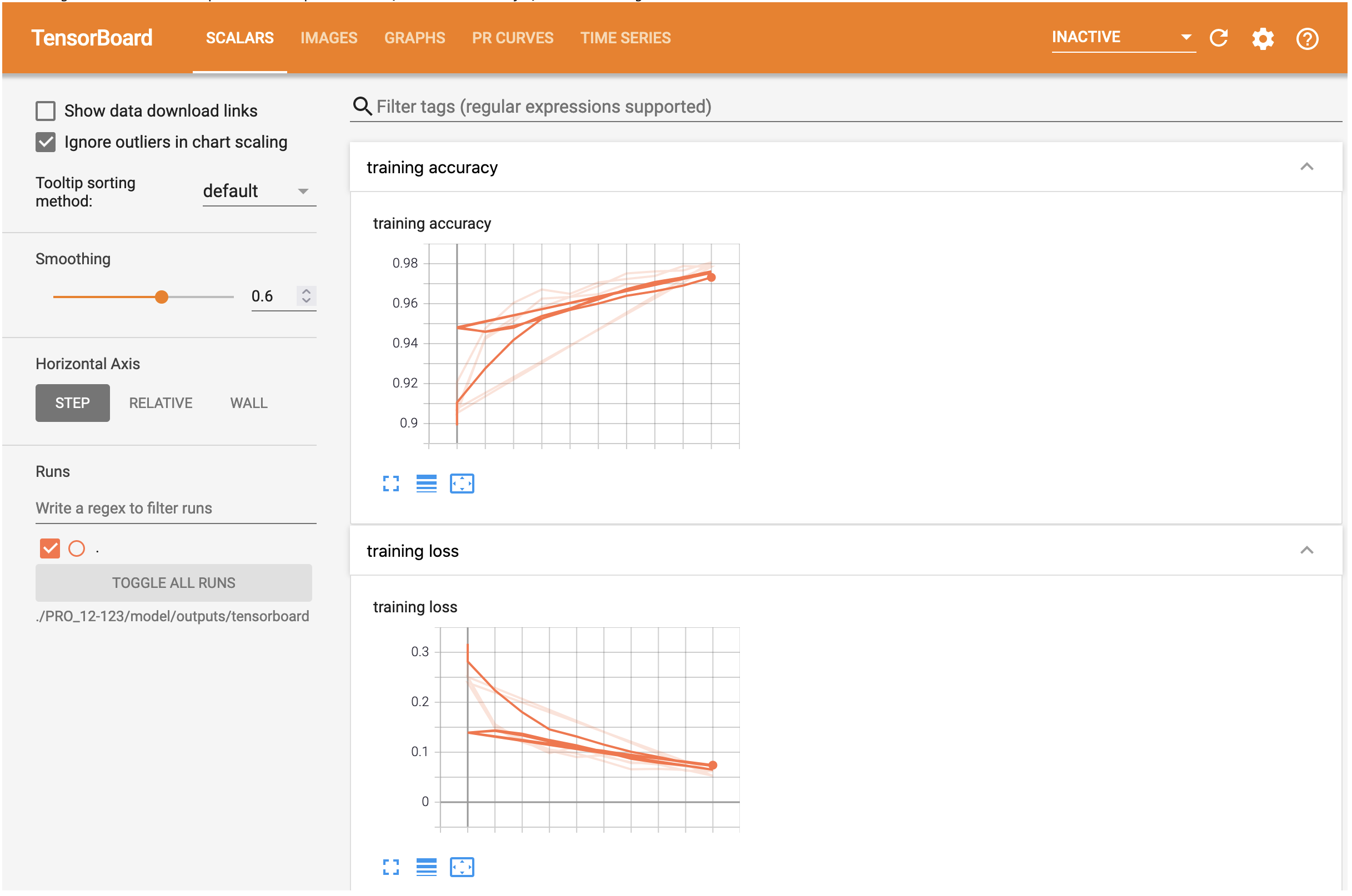 Tensorboard Screenshot